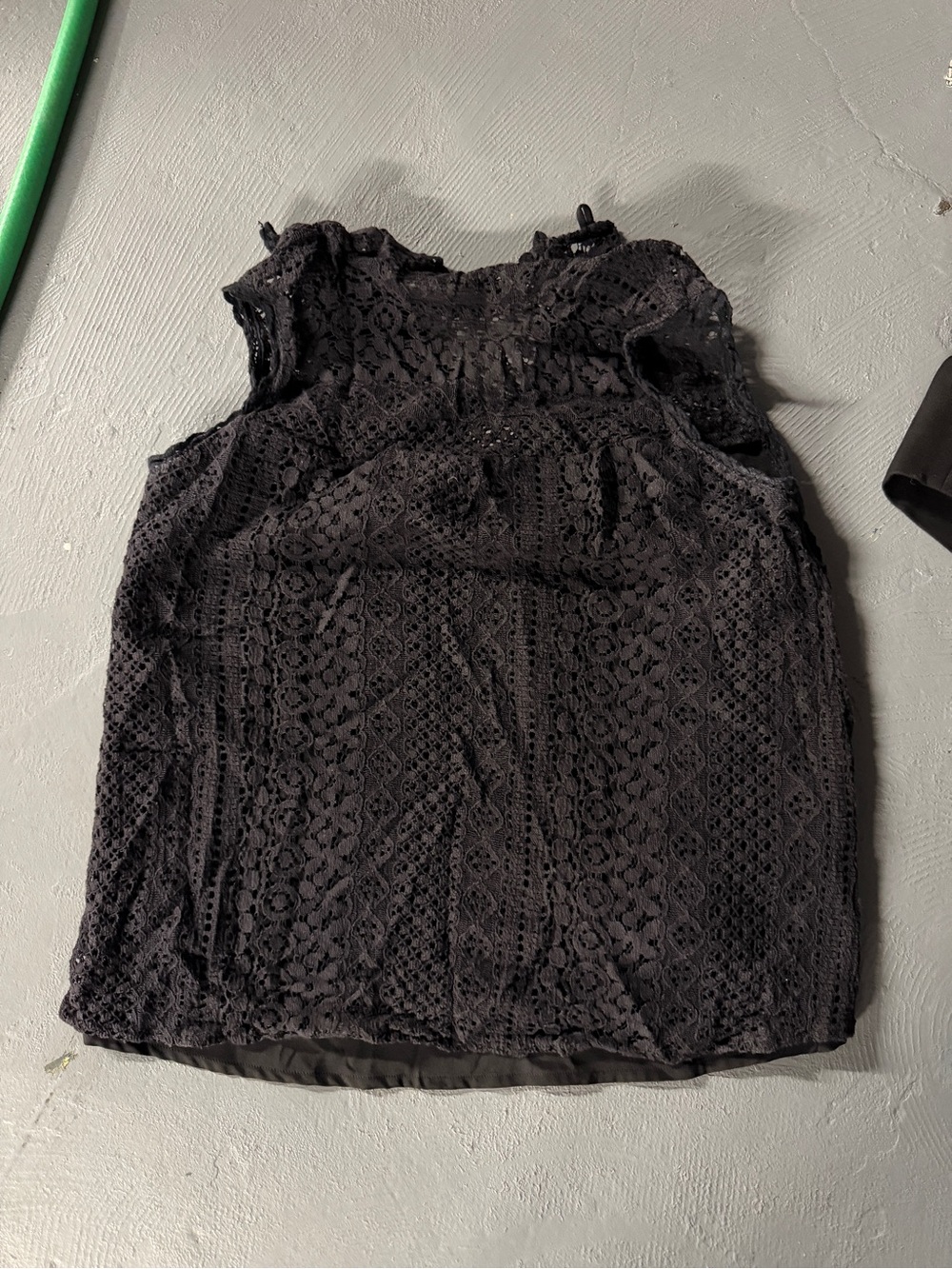 Michael Stars Black Lace Short Sleeve Blouse